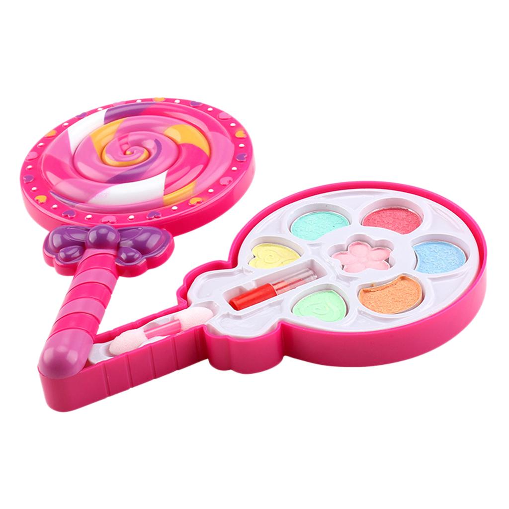 Lollipop Shaped Cosmetics Glamour Makeup Set Pretend Toys for Girl DIY Accs