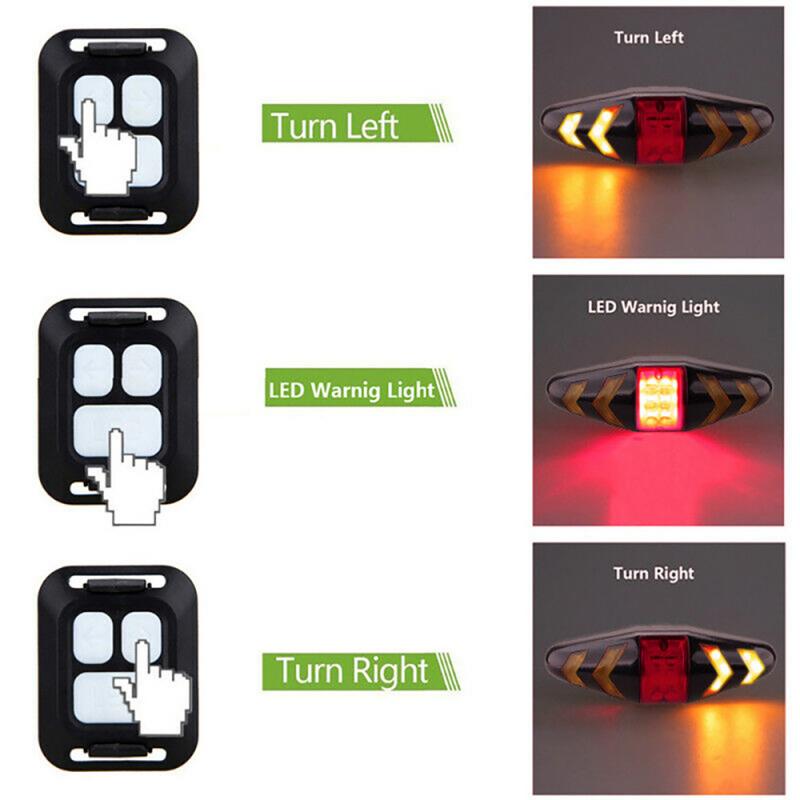 Fahrrad Licht Fahrrad Blinker Drahtlose Fernbedienung Mountainbike Rücklicht Nacht Reiten Sicherheit Warnung Rücklicht Lampe