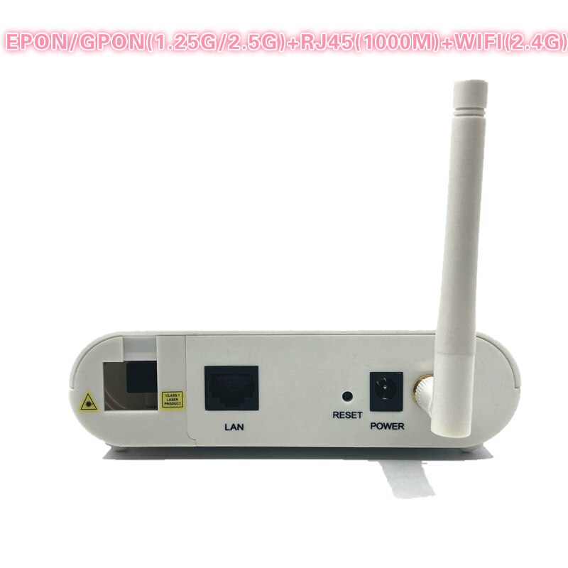 ONU EPON 1.25 グラム GPON 2.5 グラム XPON (1.25 グラム/2.5 グラム) ONU wifi と FTTH ネットワーク onu wifi モデム 10/100/1000M RJ45 WIFI 2.4 グラム OLT 用スイッチ