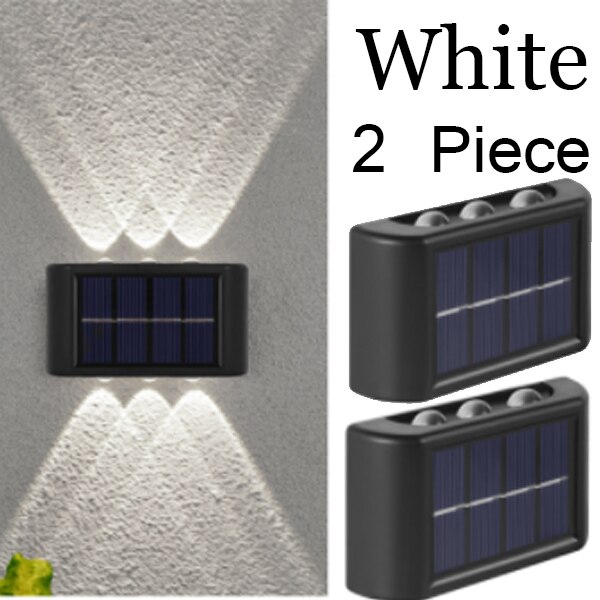 solar tuinverlichting op zonne energie outdoor verlichting balkon wandlamp buitenverlichting Solar garden lights outdoor wall light: White