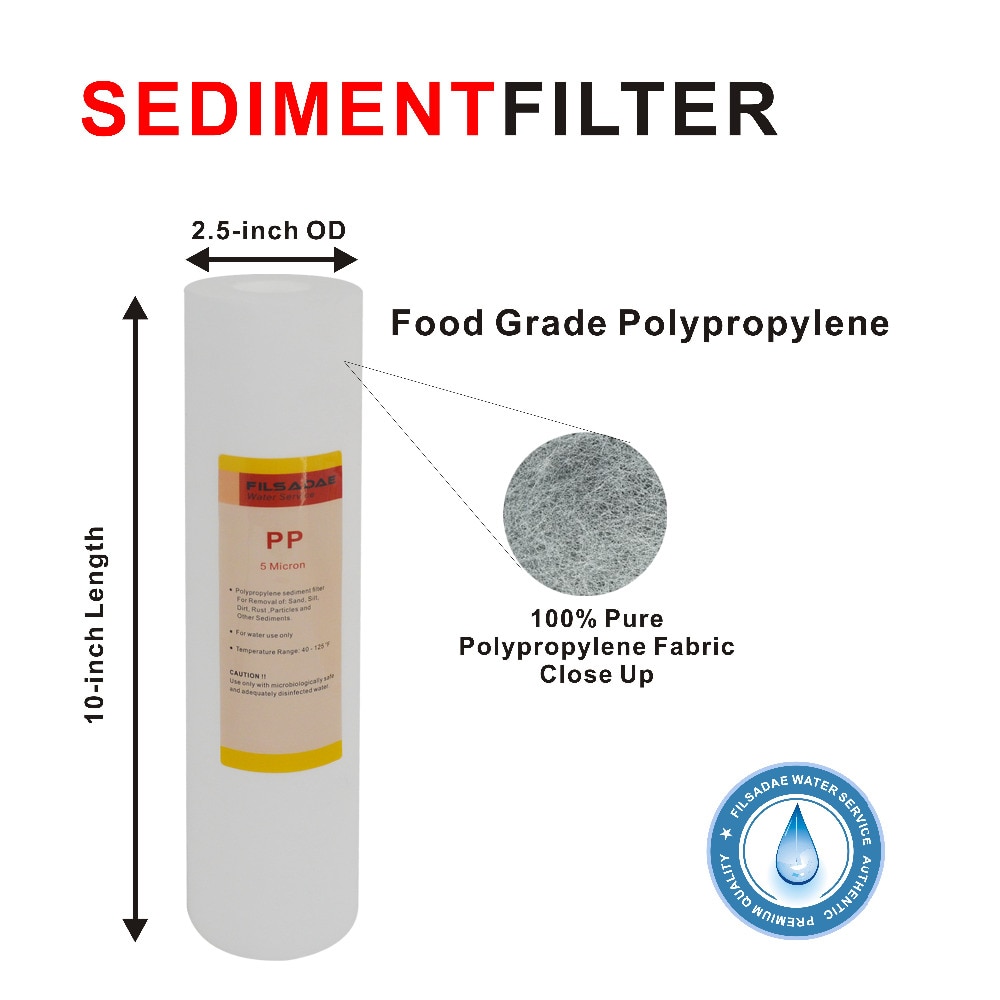 Reverse Osmosis System Replacement Filter Sets without membrane, 10" Pre-Filters plus Inline Post Carbon filter(stage 1 ,2 ,3&5)