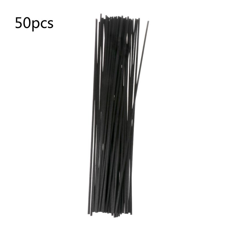 50Pcs 30cmx3mm Fiber Sticks Diffuser Aromatherapy Volatile Rod for Home Fragrance Diffuser: BK