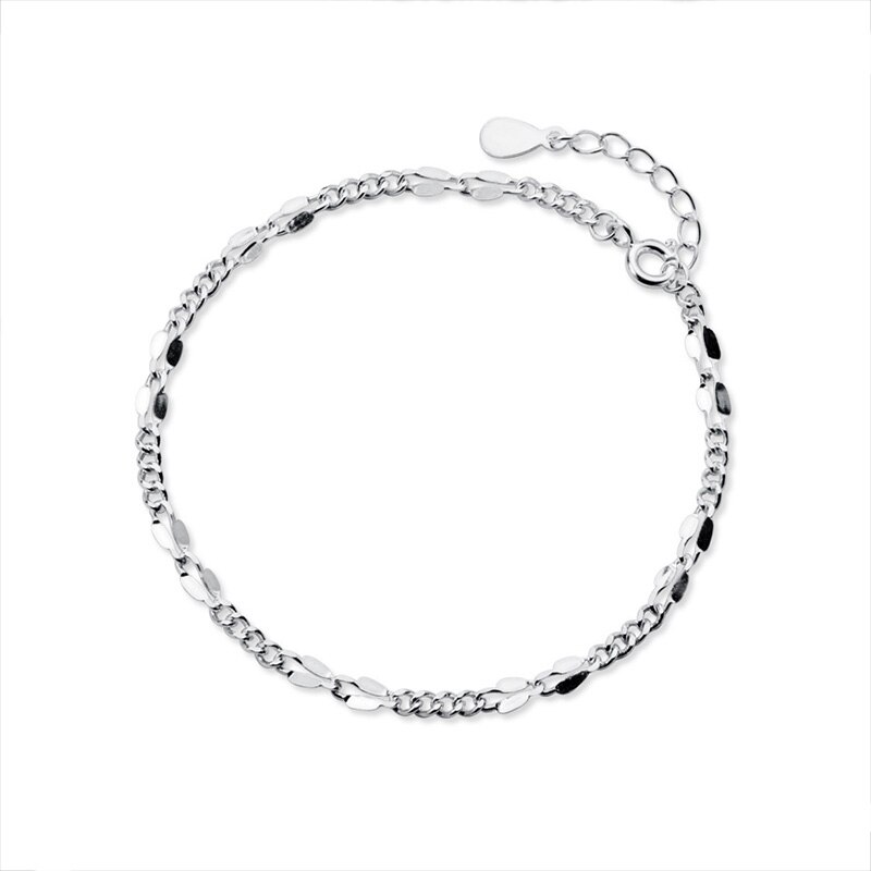 INZATT Real 925 Sterling Silver Geometric Bracelet For Charming Women Party Minimalist Fine Jewelry Hiphop Accessories