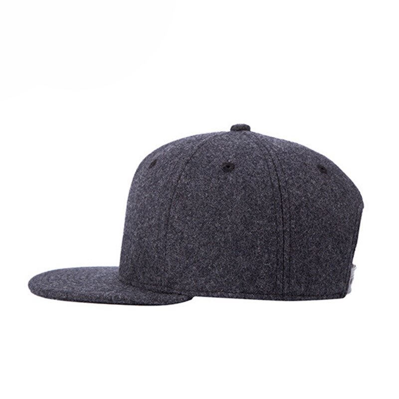 Solid Wollen Doek Baseball Caps Geschikt Voor Middelbare Leeftijd Mannen Caps Voor Afgeplatte Herfst Winter Warm Snapback Hoed