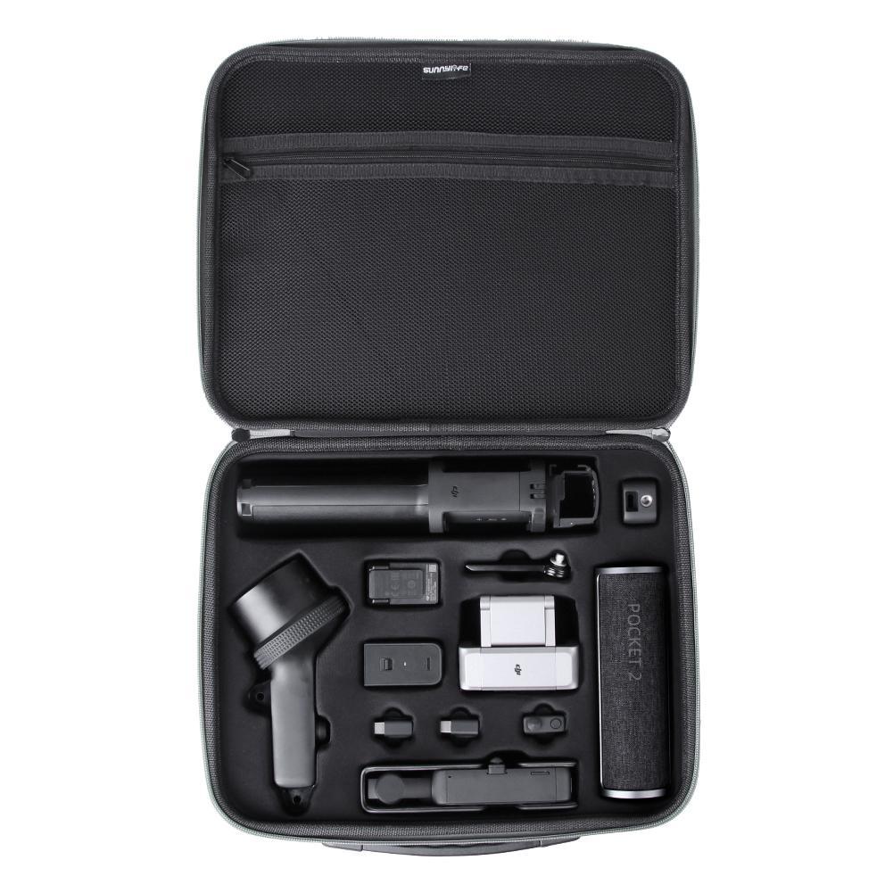 Caja de almacenamiento para accesorios de Dron DJI Pocket 2, bolso de cardán con asa portátil a prueba de golpes, bandolera protectora de un solo hombro