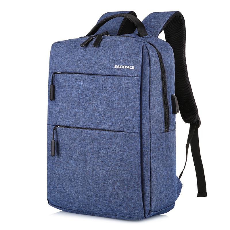 17 tommers ryggsekk plecak ryggsekk usb mochila 17 "pulgadas bærbar reise ryggsekk nylon vanntett rugzak proof skolesekk: Blå