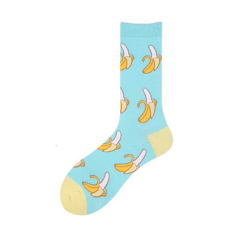 1 paire hommes chaussettes coton drôle équipage chaussettes fruits banane ananas brocoli chaussettes nouveauté chaussettes pour automne hiver: 1296c / EUR39-44