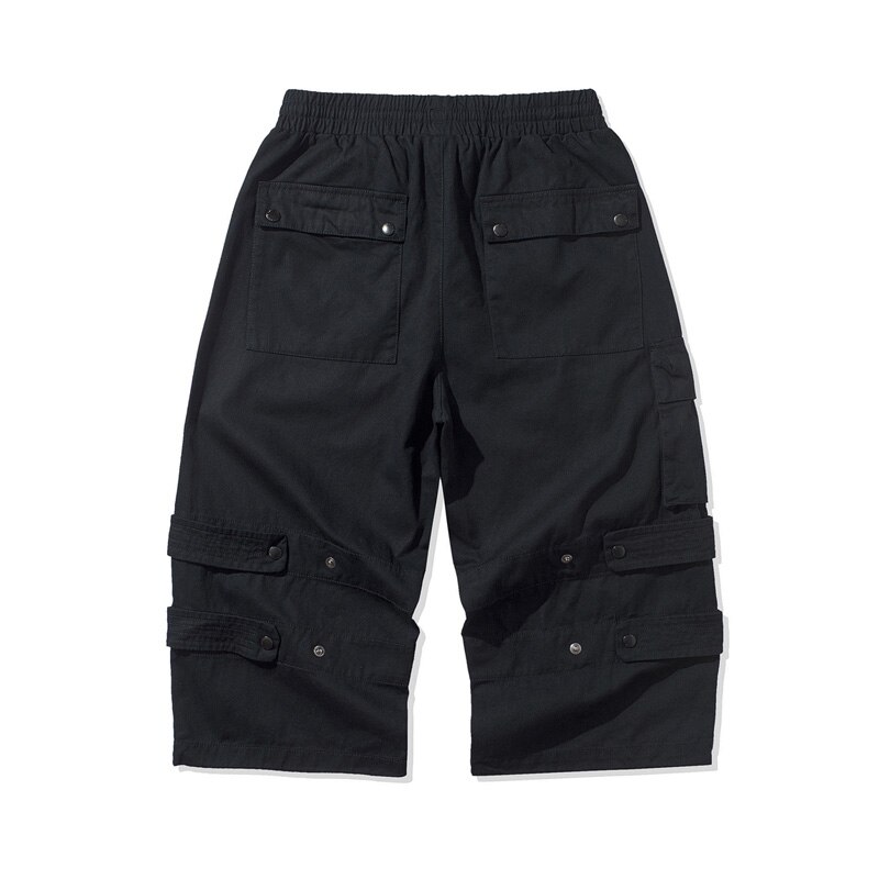 Li-Ning Men's Basketball Cropped Pants - Wide Leg Loose Fit - 100% Cotton - Breathable Lining - AKQQ019