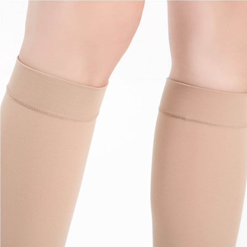 Soft Men Women Stockings Unisex Compression Knee High Open Toe Men Women Support Stockings 18-21mmHg