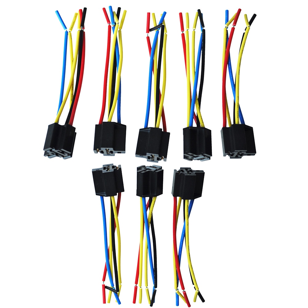 5 stk 5 pinner kabel relé stikkontakt sele kontakt  dc 12v til bil
