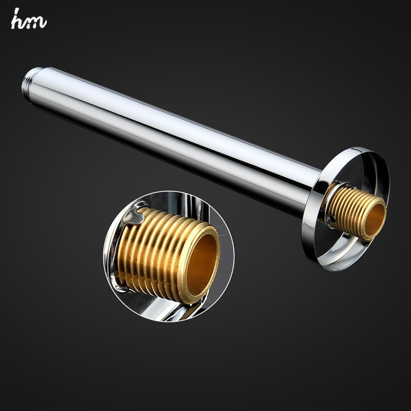Hm rund top loft bruser væg arm messing med flange til brusehoved forlængelse 25cm længde bruser arme oprindelse guangdong kina
