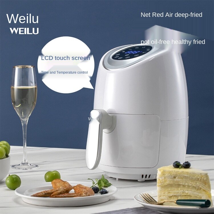 220V Mini Air Fryer Smart Touch Panel Fume Free Fries Machine Automatic 2.6 L Frye