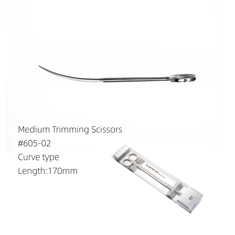 VIV Aquarium Aquatic Stainless Spring Steel Plant Scissors Curved Wave Shape ADA Cleaning Maintenance Tool: M-CurvedScissor60502