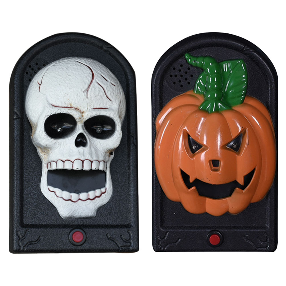 2pcs Doorbell Scary Horror Modeling Sounds Doorbell Party Scary Doorbell: Default Title