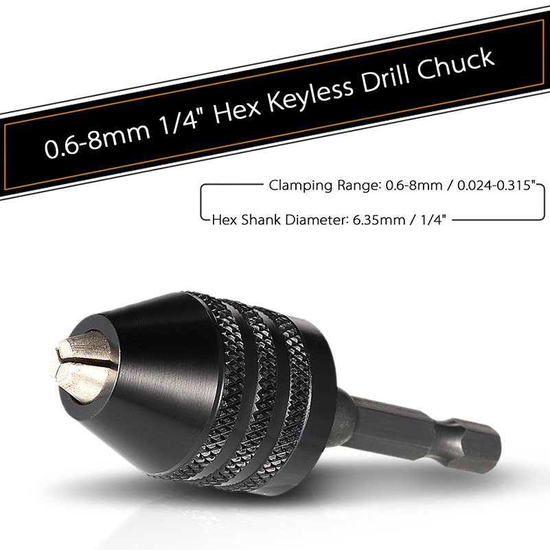 0,8-8mm Bohrer Futter verhexen Schaft Adapter schnell Ändern Keyless Elektrische Bohrer Leuchte Werkzeug Mini Bohrer Futter Und bisschen einstellen