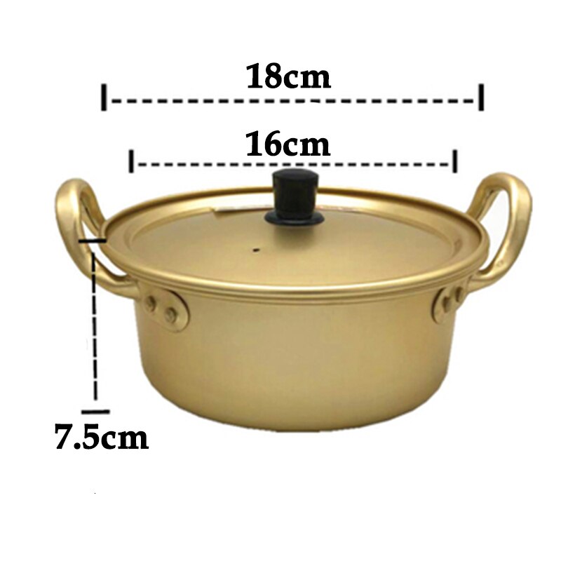 Husholdning ramen pot multifunktionelt køkken madlavning værktøj aluminiumslegering hurtig nudel pot non-stick mælkepotte suppe pot: B