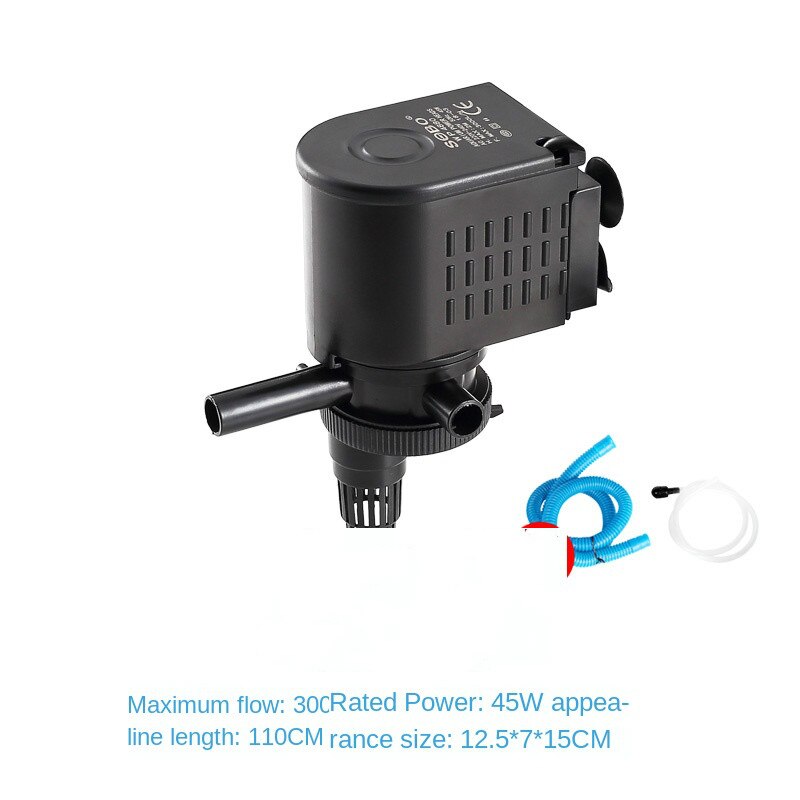 Fish tank submersible pump aquarium mute multi-function filter 3-in-1 small circulating oxygen pump water pump pond 220-240V: WP-4880 45W
