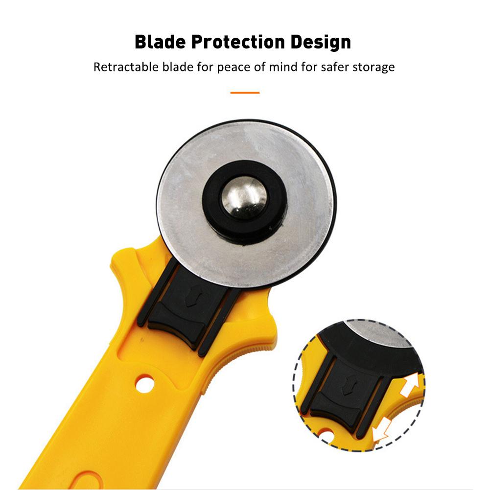 45mm Hob Cloth Cutting Cutter Manual Patchwork Tool Leather Wallpaper Round Roller Cutter Set With Non-slip Handle