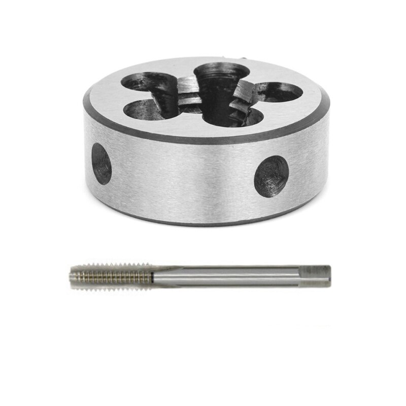 M10 x 1.00 Fine Thread Male Tap Tool Set Straight Grooved Wire Tap Round Die