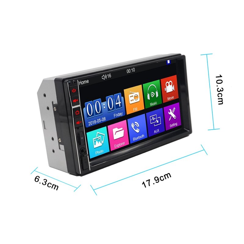 7 Inch Display 2 Din Auto MP5 Speler Fm Radio Multi-Media Player 7032 Touch-Screen Bluetooth Auto monitor Reversing Achteruitrijcamera