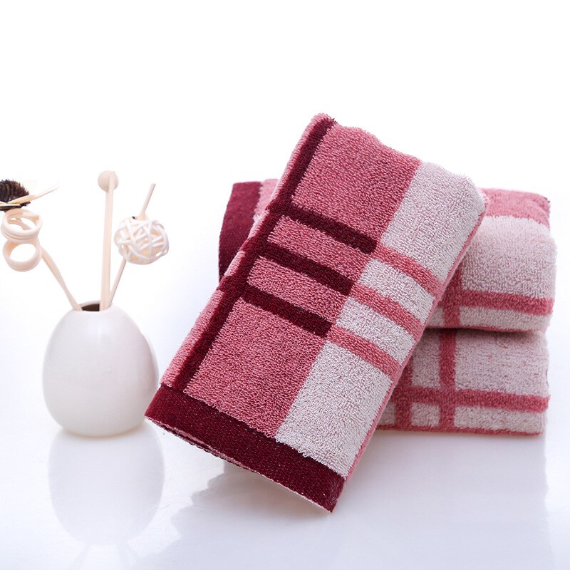 2 Stks/set 35*75Cm 100% Katoen Gezicht Handdoeken Zachte Strip Plaid Goedkope Handdoek Set Foradult badkamer Haar Asciugamani