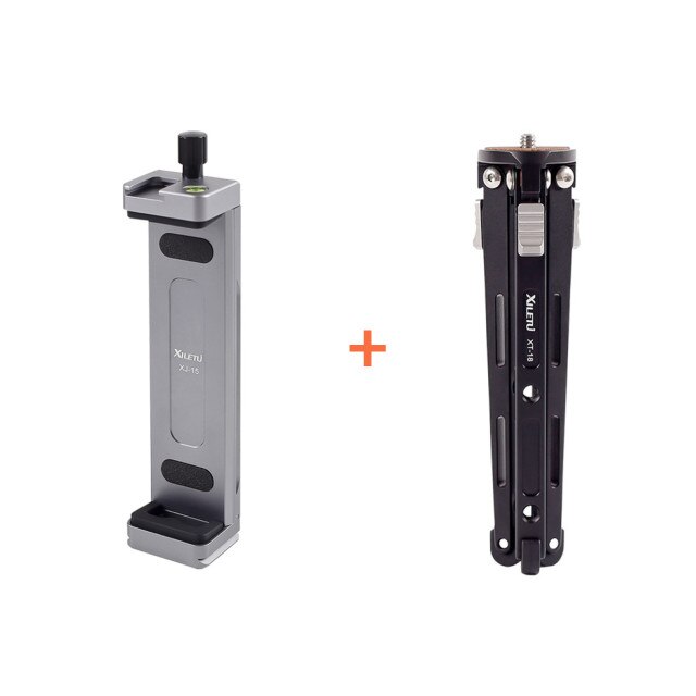 XILETU XJ-15 Universal Aluminum Alloy Tablet Phone Stand Holder Clip Tripod Adjustable Bracket for iPad Mobile Phones Tablets: XJ-15 XT18