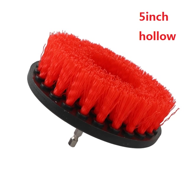 2/3.5/4/5'' Brush Attachment Set Power Scrubber Brush Car Polisher Bathroom Cleaning Kit with Extender Kitchen Cleaning Tools: 5inch Hollow