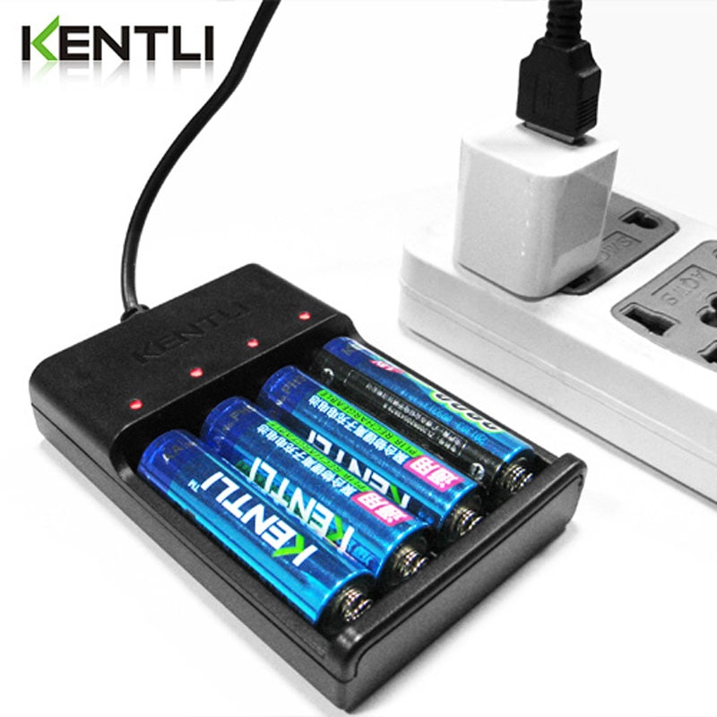 KENTLI AA aa 1,5 v 3000mWh Polymer Lithium-li-Ion akkus batterie + 4 Schlüssel Lithium aa ladegerät