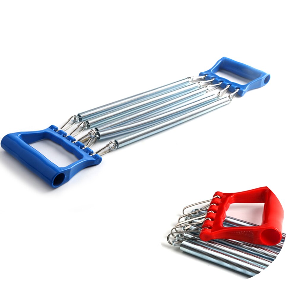 Borst Expander Hand Gripper 5 Springs Houten Handvat Verstelbare Sterkte Lente Spanner Fitness Multi Functie Pull Expander