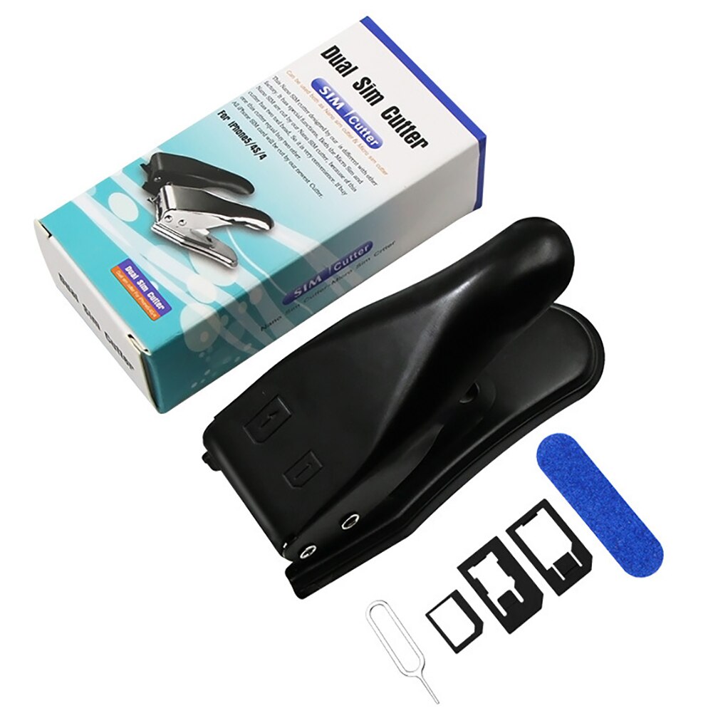 Multifunctionele 2 In 1 Nano Micro Simkaart Cutter Cutting Tool Voor Apple Iphone Nokia Samsung Smartphones Accessoires