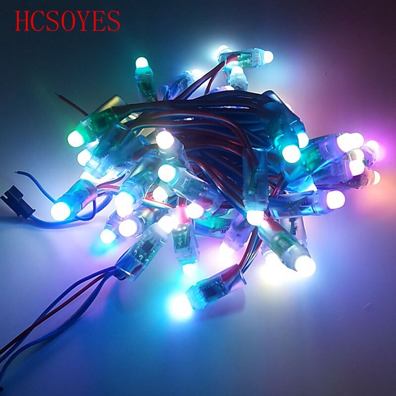 5v 12mm led ws2811 pixel module 50 node/string digital rgb full color waterproof ip68 led string for letters sign