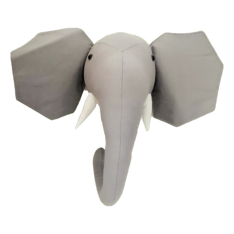 3d fyllda djur elefant huvud vägg hängande baby barn sovrum dekor leksak baby kläder: Grå
