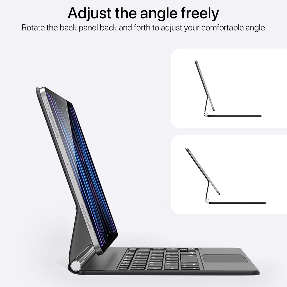 For Ipad Keyboard Case For Ipad 10th 11in 12.9in Magnetic Magic Keyboard Backlit Bluetooth Wireless Keyboard Ipad Accessories