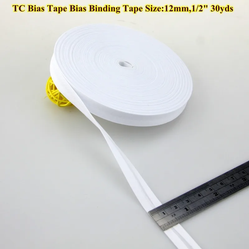 Hoogwaardig polyester biaisband van 12mm (1/2 cm breed en ) x 30 meter lang voor doe-het-zelf naaiprojecten.