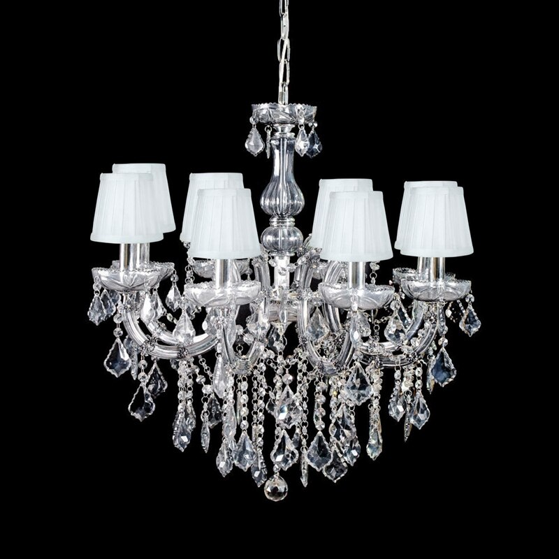 Lampe murale au Style européen moderne, lustre et chandelle, abat-jour (blanc uni), 6 pièces