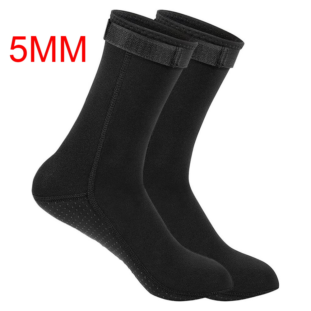 Calzini in neoprene 3mm 5mm Scarpe da muta Calde Surf Pinne da nuoto Calzini Elasticità Stivali da spiaggia Calzini antiscivolo per Snorkeling Immersioni: XXL / bianca