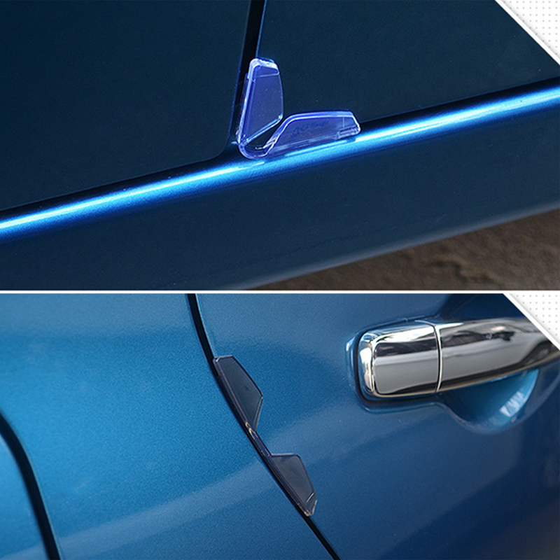 4pcs Universal Car Door Edge Guards Protector Bumper Car Anti-collision Strips PVC Sticker Auto Scratch Protection Moulding Side