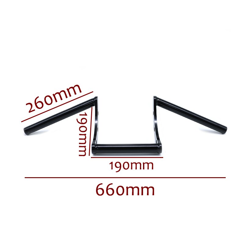 Manillar de motocicleta de 7/8 ", manillar Z Universal de 22mm para Harley Softail Dyna Sportster Bobber Chopper Cruiser Cafe Racer