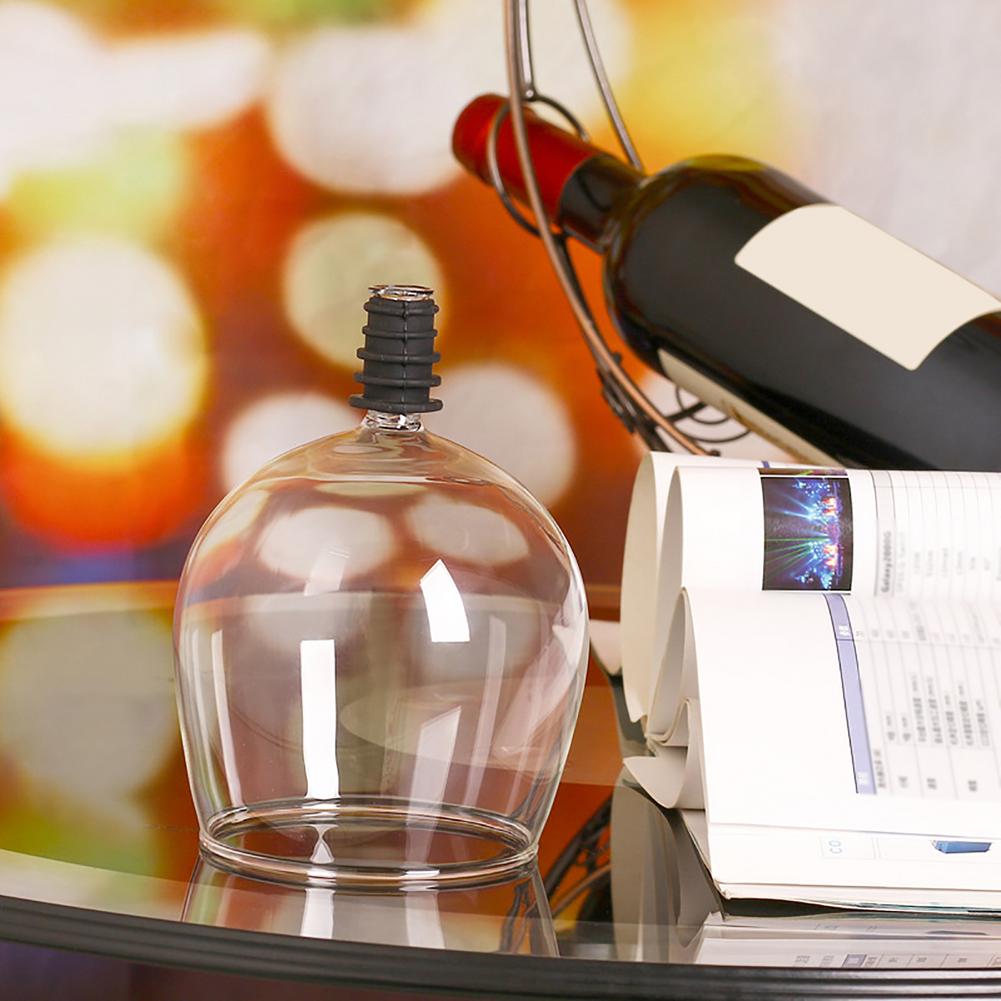 Glass Wine Bottle Durable Corks Binge Drinking Partner Red Wine Glass Bottle Wine Dedicated Booze Cup Perfect Topper: L