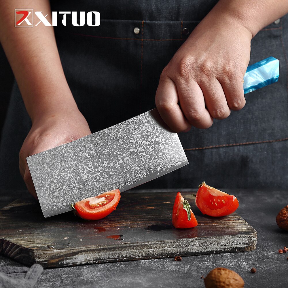 XITUO Kitchen Chef Knife Damascus Knife Set Japanese Knife Damascus Steel VG10 Santoku Paring Knives Cooking Tool