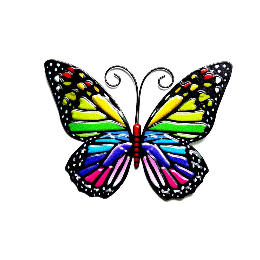 3D Metal Butterfly Decor Inspirational Wall Sculpture Hanging Indoor Outdoor For Home Garden Bedroom House Stereo Butterflies