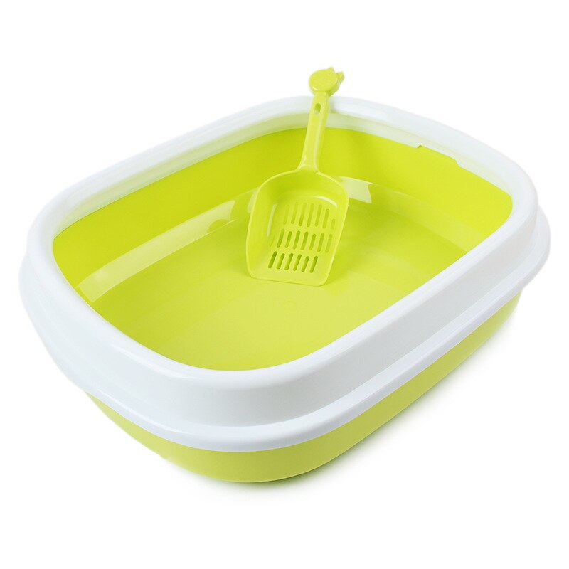 Cat Litter Box Toilet For Sandbox Cat Litter Box Cat Sand Basin Semi - Enclosed Anti - Splash Oval Anti Splash Plastic Tray