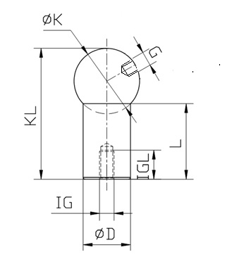 Kd310b stålkugler med  m3 skruehuller sort epoxy aluminium stang ende med gevind hul universal fleksibel magnetisk forbindelse