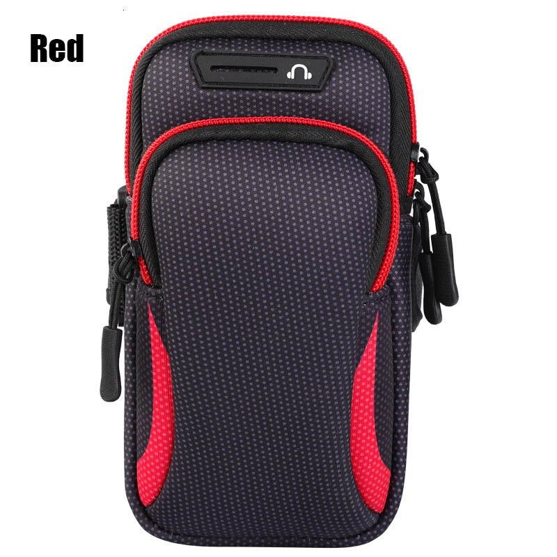 Braccialetti sportivi universali per iPhone 12 Xiaomi Redmi Plaid Gym Running supporto da Jogging custodia per telefono supporto per fascia da braccio: 190mmx90mm Red