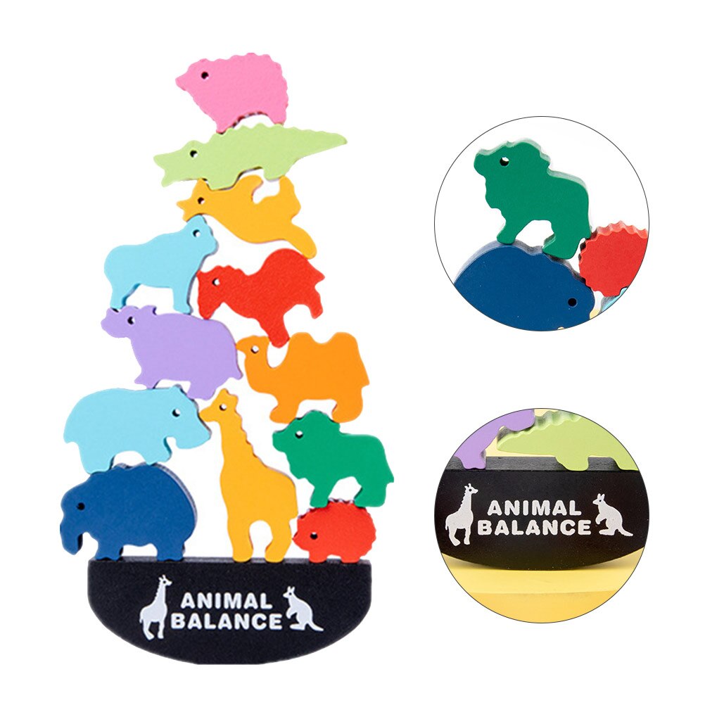 1 Set of Animal-shaped Blocks Stacking Toys DIY Blocks Educational Toys