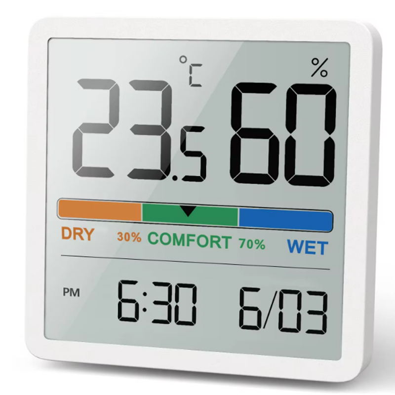 Digital Home Indoor Temperature Humidity Meter LCD Digital Thermometer Hygrometer Sensor Gauge Weather Station: WHITE