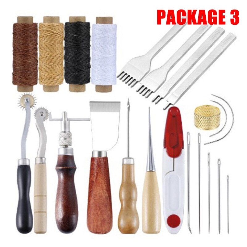 Professionelle Leder Handwerk Werkzeuge NäHenne Reparatur Bausatz Hand NäHenne Nähen Schlag Schnitzen Arbeit Sattel einstellen Leder Handwerk Nadeln einstellen: Paket 3