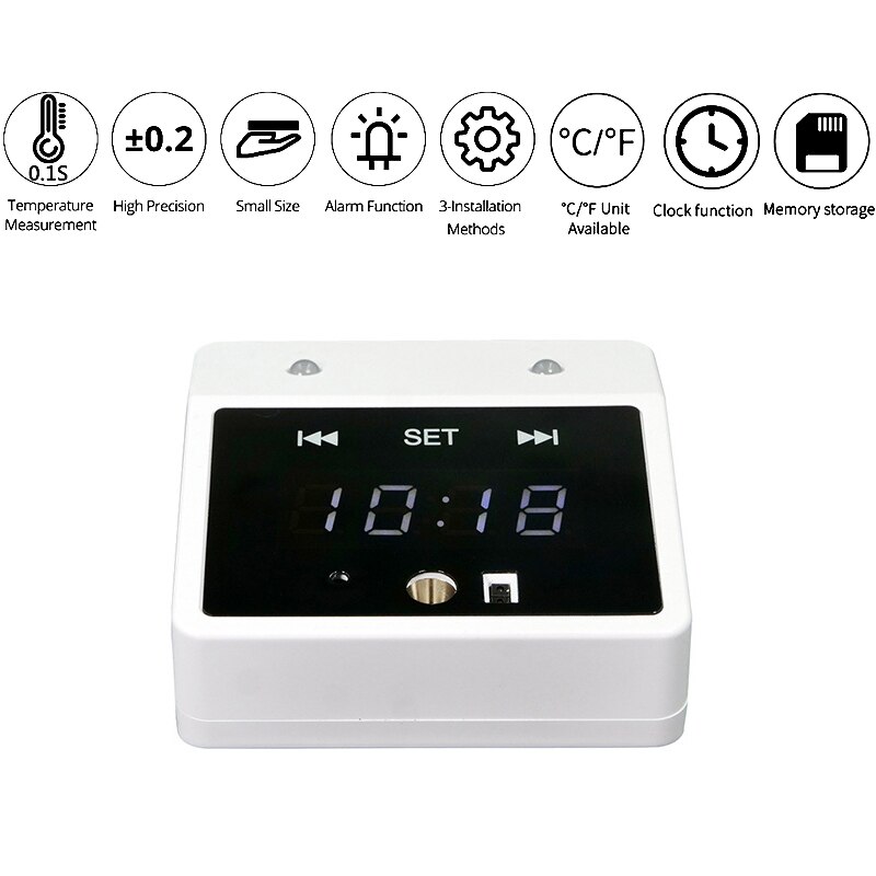 Infrarood Voorhoofd Thermometer Thuis Gezondheid Monitor Digitale Display Voor Kinderen Ouderen Contactloze Desktop Muur Thermometer Usb