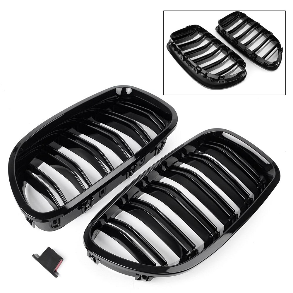 Calandre Avant Noire Chrome Pour Jaguar XE 2015-2018 - ABS, Design Sport, Améliore L'Aération Et Le Style - 2