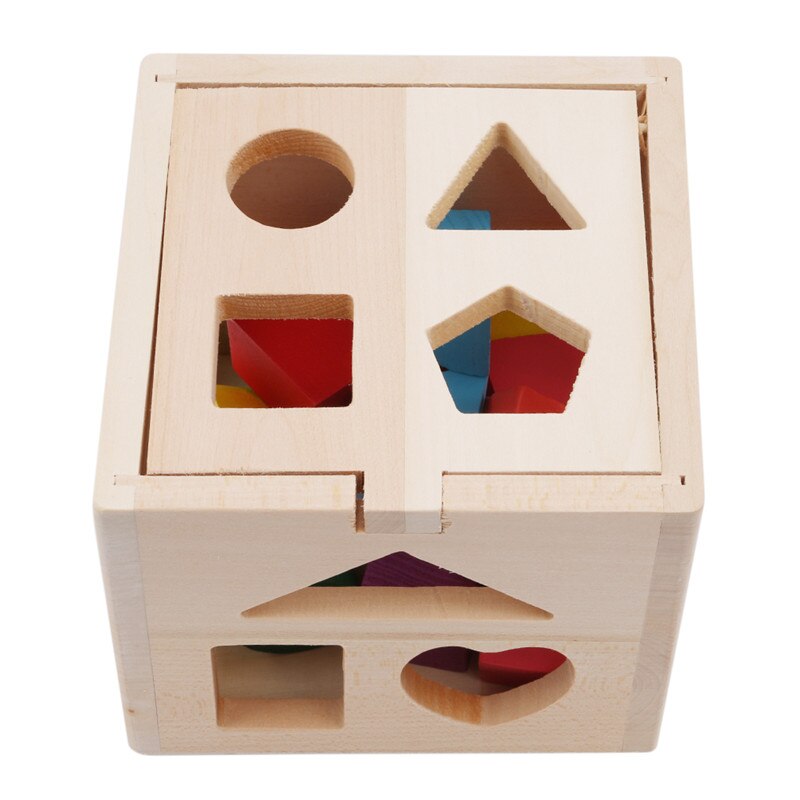 Intelligence Box Geometry Digital House Children Building Block Shape Matching Puzzle Toy